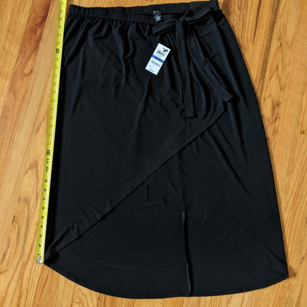 High Low Black Skirt XL Alfani NWT